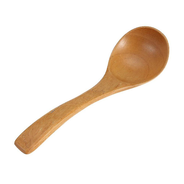 Naturlig träsked med långt handtag, sked, köksredskap, matlagningsredskap (#03)