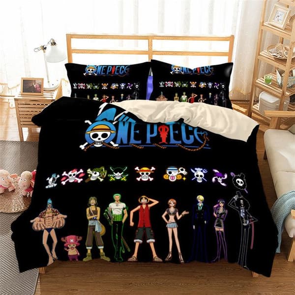 Sengesæt til børn med animeret print – Mikrofiber, 140x200cm + 2 pudebetræk (65x65cm) – Stil G6
