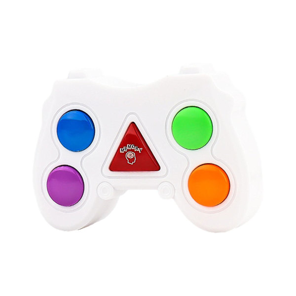 Elektroniskt minnesspel Handhållet elektroniskt leksakshjärnspel Pussel Leksak Bärbar Färg Memorering Quiz Spel För Barn White Optional