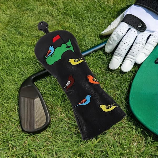 PU Vattentät Golf Mallet Putter Headcover Plyschfoder, Svart Golfklubbskydd för Utomhusbruk