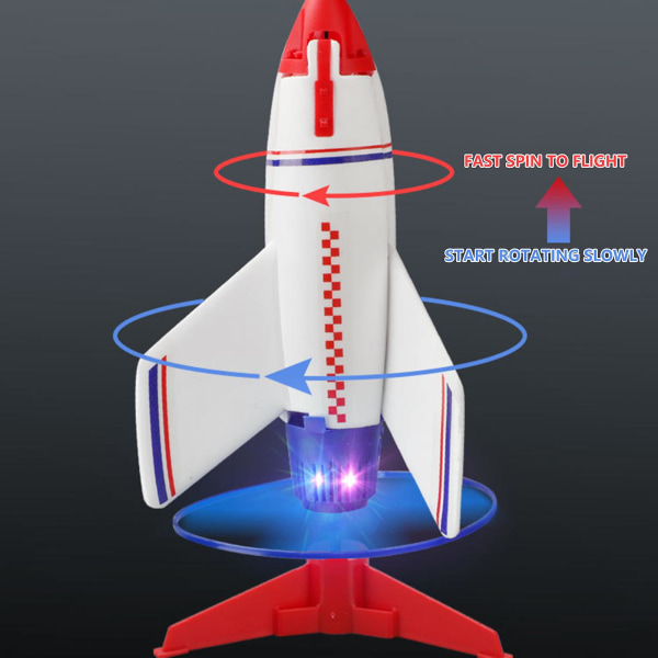 Elektrisk romrakett-leketøy, interessant flyleketøy med lys for barn, utendørsleker