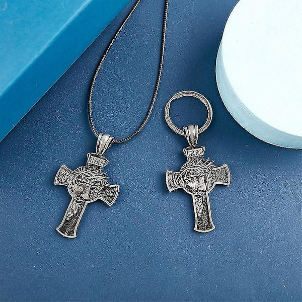 Retro Jeesus Risti Kasvot Miesten Kaulakoru Sopii Naisten Uskonnollinen Kaulakoru