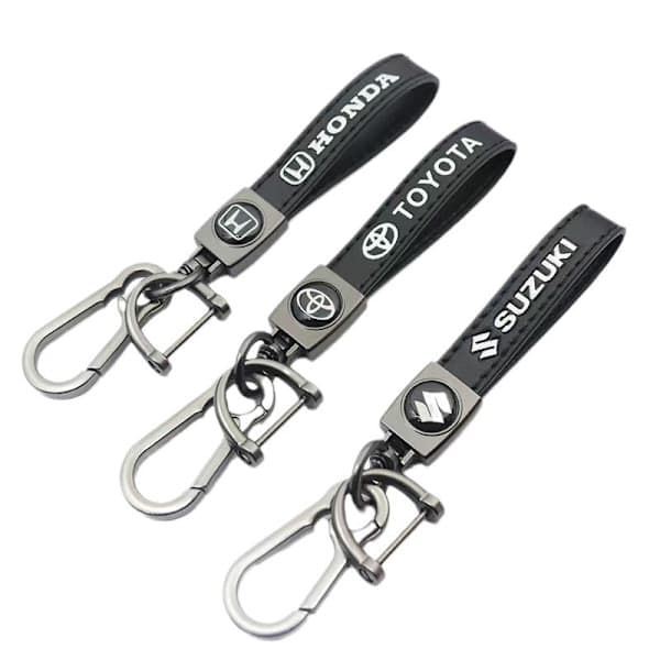 Personoitu metallinen auton avaimenperä logolla - Nahkainen avaimenperä miehille Zero Run Zero Run hopeisilla osilla Zero Run Silver Hardware