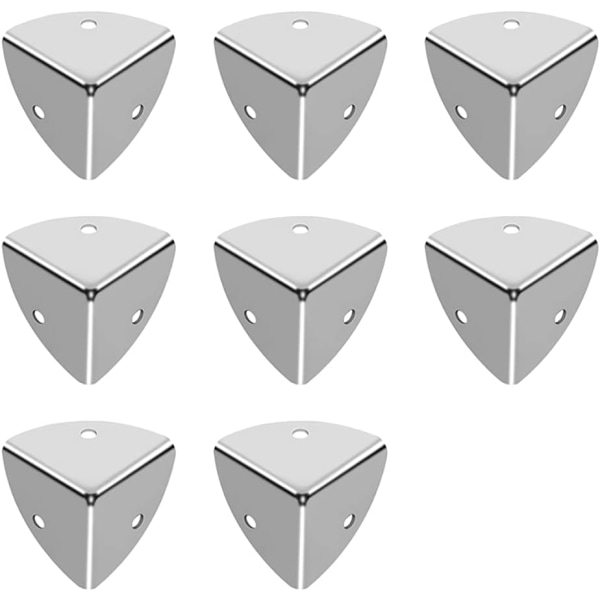 8 Stk Jernkasse Hjørner Sølv Hjørnebeskytter Trunk Aluminium Box Møbler Lille vinkelbeskytter (stor)