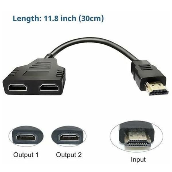 HDMI Splitter Adapter kabel HDMI SPLITTER 1 IND 2 UD HDMI HAN
