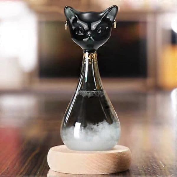Stormglas Katt Glas Barometer Väderprognos Flaska Väderstation
