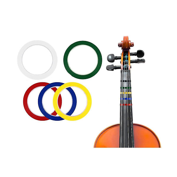 5 st Violin Tejp Greppbräda, Instrument Fingertejp För Nybörjare Greppbräda Orkesterinstrument (5 Färger)