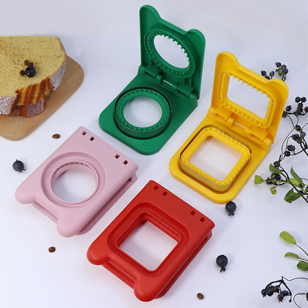 Sandwich Cutter Og Sealer Firkantet Lommesandwich Cutter Til Børn Drenge Piger Frokost Madkasse Yellow