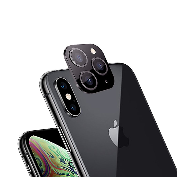 Telefonkameraobjektivskydd för Phone X/xs/xs Max Falsk kamera för Phone 11 Pro Gold