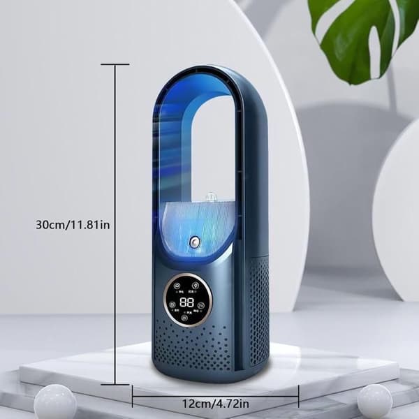 Luftkylare med LED-display, luftkonditionering, luftfuktare och elektrisk fläkt.
