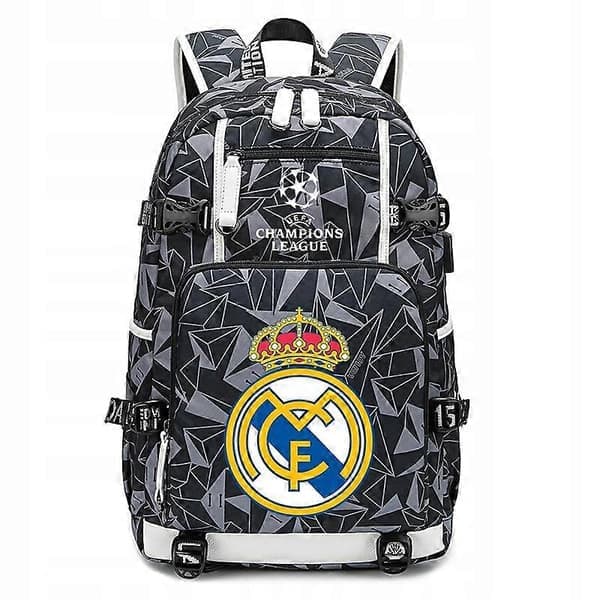 Vanntett Real Madrid Mbappé Ryggsekk for Barn A4 Stor Kapasitet