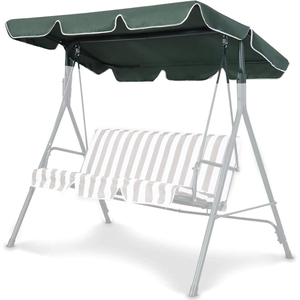 Vaihtokupu 2- ja 3-istuttavalle Swing Seat -istuimelle cover päällinen ulkokäyttöön, vaihtokatoksen yläpäällinen cover , vihreä, 195x125x15cm