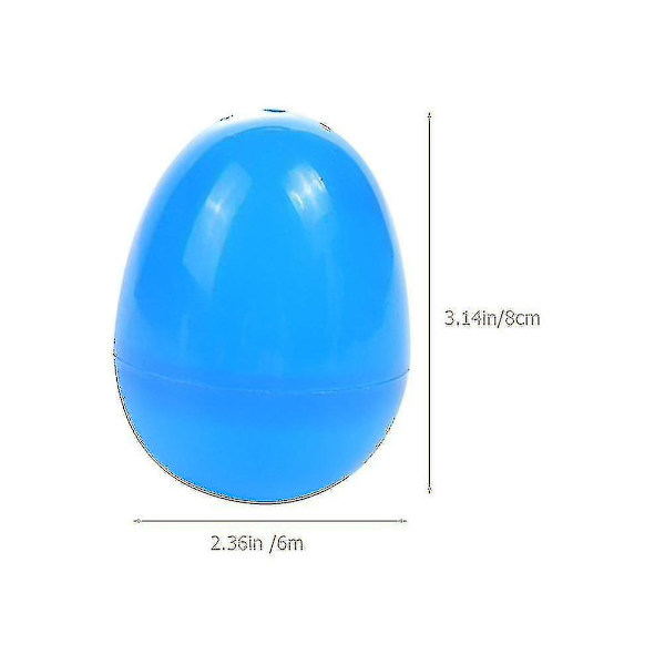 50 stk. tomme påskeegg i plast - tilfeldig farge