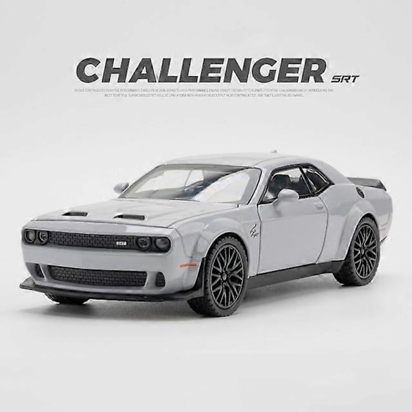 1:32 Dodge Challenger Hellcat Redeye Legerings Muskelbil Model Lyd og Lys Børnelegetøj Samlerobjekter Fødselsdagsgave Gray