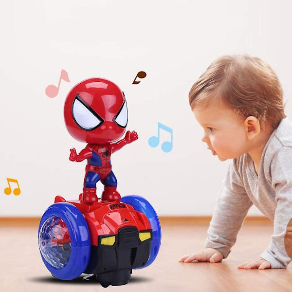 Dansende Spider-man Robotleker, Spin Robot Interaktivt Lekebil Med Fargerike Blinkende Lys Og Musikk, Interaktive Pedagogiske Gaveleker For 3 4 5 6 7 Y
