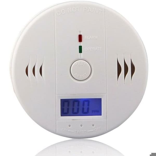 Kuliltealarm med LED-display / elektronisk sensor – CO-alarmdetektor (rund)
