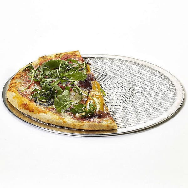 3X Professionel Rund Pizzaovn Bageplade Grillrist Nonstick Mesh Net (12 tommer)