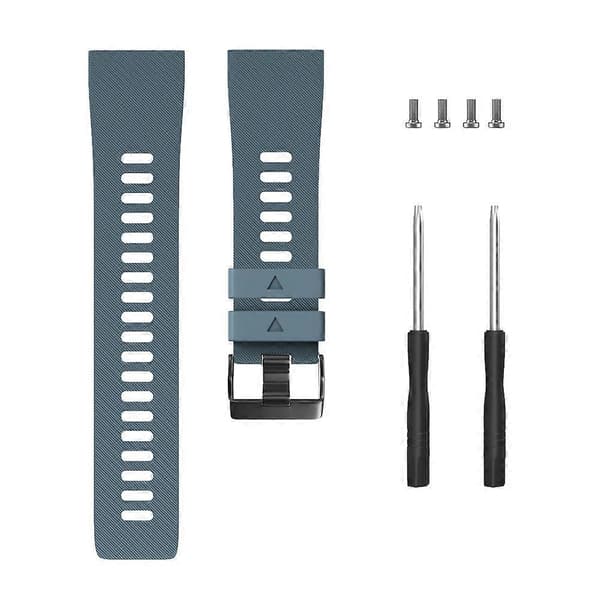 Silikonklokkereim for Garmin Forerunner 35 Blue Grey