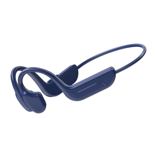 Bluetooth-hovedtelefoner Bone Conduction Trådløse Hovedtelefoner Sport Udendørs Stereo Hovedtelefoner Headset med Mikrofon - Blue