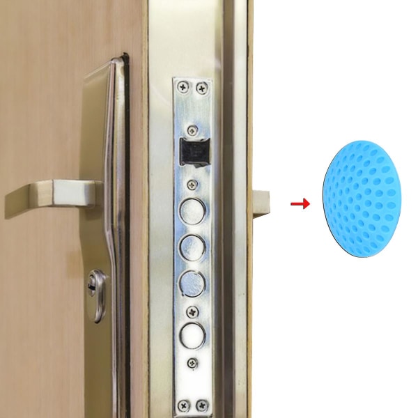 2 stk selvklæbende dørhåndtag Kofanger vægbeskytter Dørbeskyttelse Stopper vægskjold (blå)