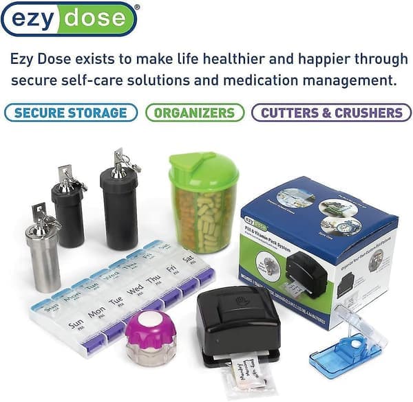 Tabletin murskain ja jauhin säilytyslokerolla, suuri