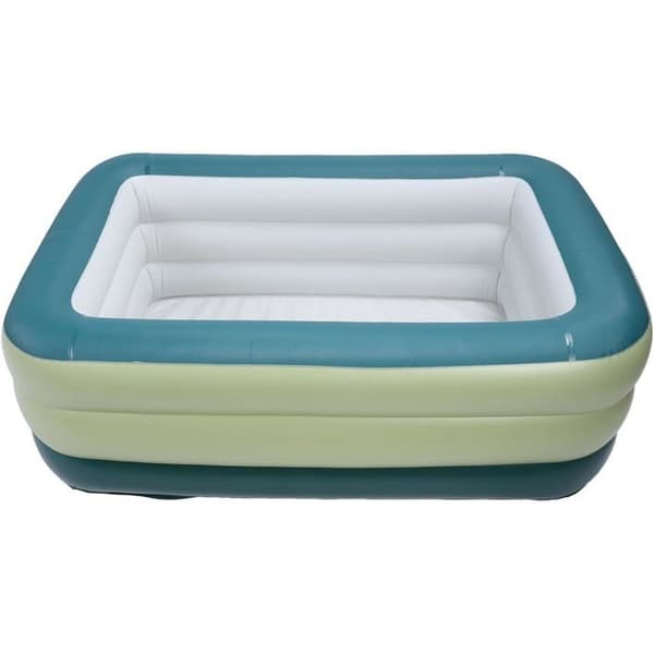 Oppblåsbart basseng - Vakkert og solid - Forsterket PVC - Dimensjoner 150x105x50 cm - 3 nivåer over bakken - Sammenleggbart og bærbart
