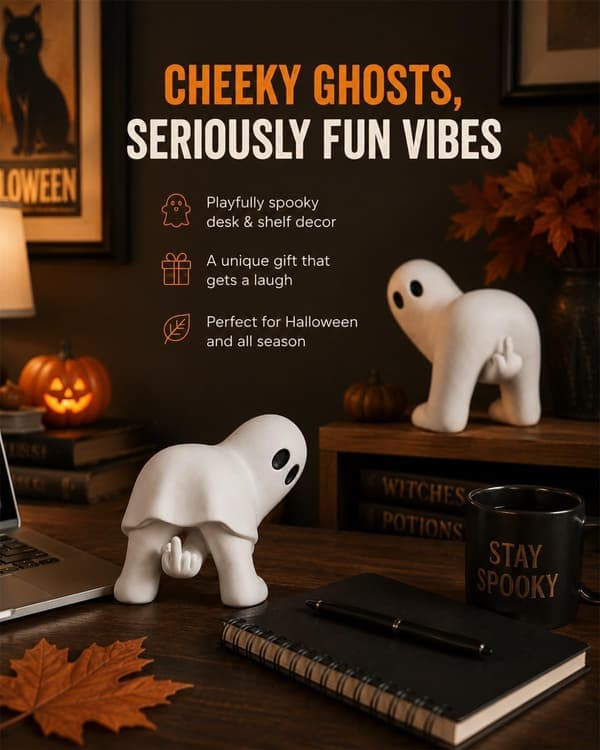 Morsom spøkelsesfigur med langfinger, gave, Halloween-dekorasjon BB B