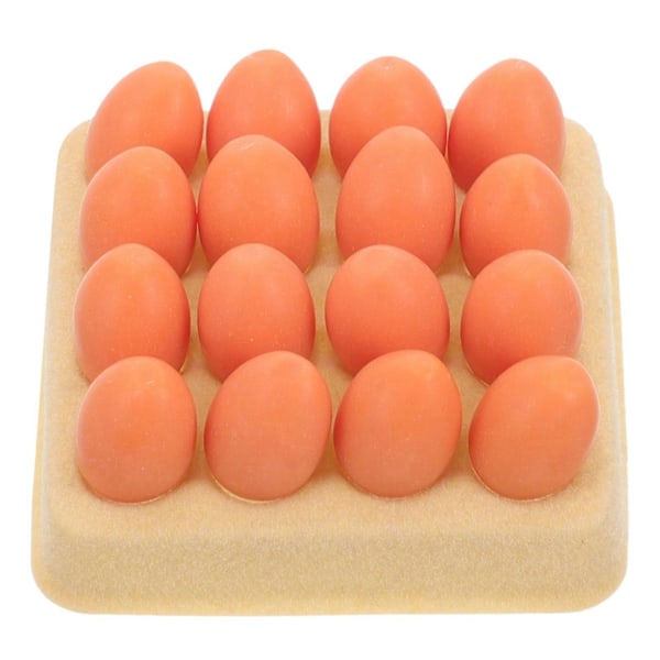 1 Sett Mini Simulering Egg Miniatyr Fake Egg Små Egg med Mini Brett