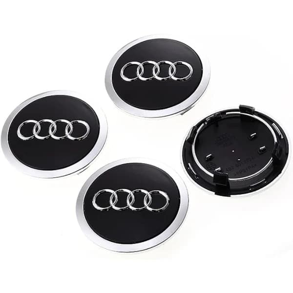 Centerkapsler til AUDI 60mm 4-pak grå grå_nzywt grå grå grå 80 grey