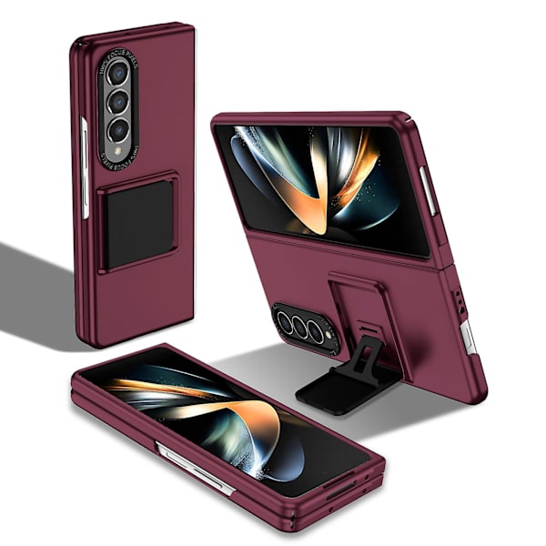 Fodral för Samsung Galaxy Z Fold 6 5G, Hård PC-material Stötsäkert och Fallskyddande Skyddande Telefonfodral för Fold 6 burgundy for Z Flip 6