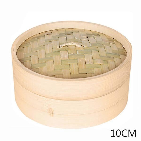 Bambu Ångkokare Korg Dumplings Ångkokare Matlagning Köksredskap med Lock Bambu Kakformar Kokset 20CM