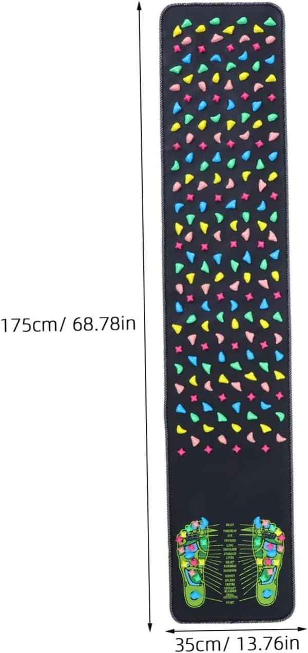 Akupressur Fodtrykspunktsmåtte 175x35cm Stenmassageplade