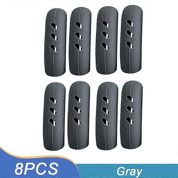 4/8/12 stk. Silikon Pannehåndtak Beskyttelse Varmeisolasjon Deksel Gryte Øreklips Sklisikker Steamer Kasserolle Pannehåndtak Holder Kjøkkenverktøy gray 8Pcs