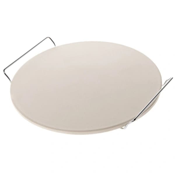 Cordierit pizzasten med kromstativ til kuglegrill Jævn varme Sprød bund 32 cm