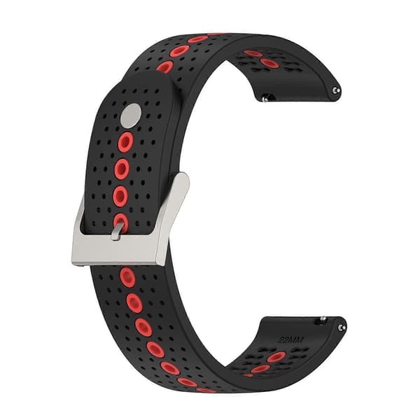 Farverig hul silikonerem til Suunto 9 Peak Black Orange
