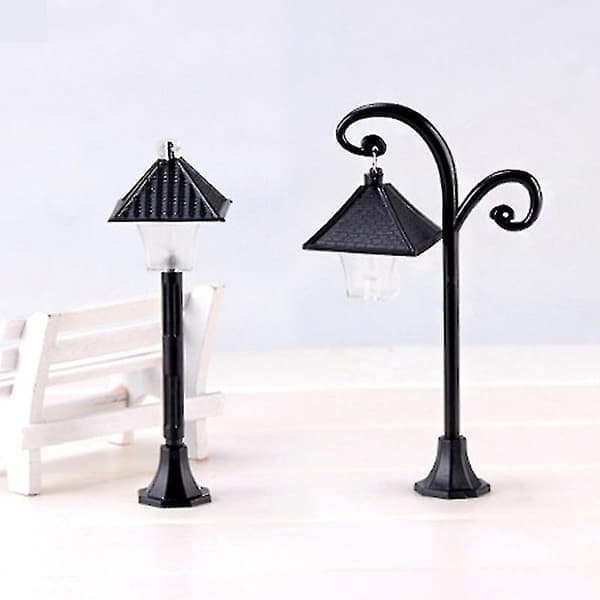 Mini-katulamppumalli junaradan lyhtypylväs ulkokanavan lyhtypylväs (1 kpl)
