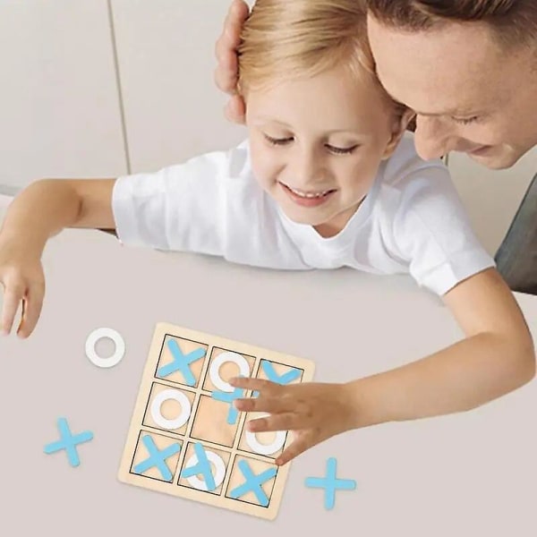 Interesse Sjakkbord Brettspillsett For gutter Jenter Bursdagsgaver Foreldre-barn Interaksjonsspill Hjernespill Leker for barn Blue