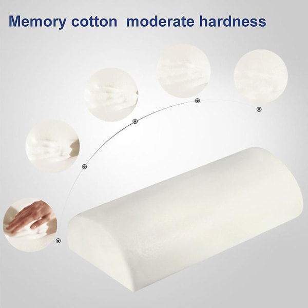 Halvmåne Bolster Semi-rullepude Ankelstøtte Lændesmerter Smertelindring Memory Foam Pad