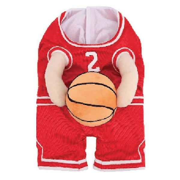 Basketbollshundkostym för Daglig Personlig Festivalfestkläder för Små och Mellanstora Hundar Red S