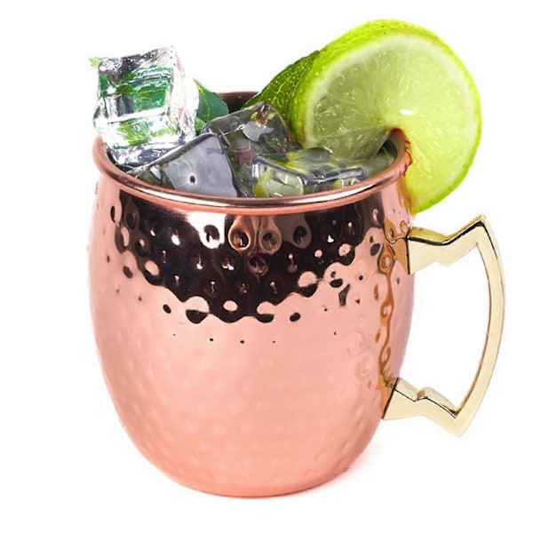 Moscow Mule Koppar Kopp Rostfritt Stål Vinkopp Cocktail Drickkoppar 530ml Copper Dot