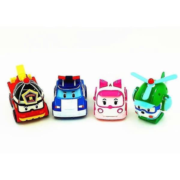 6-i-1 Koreansk Animerad Tecknad Robocar Poli Transformationsrobot Billeksaksset_lp 83168-9