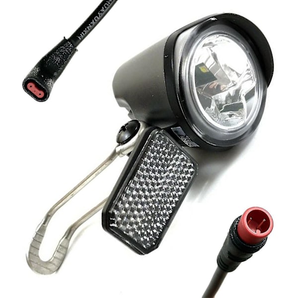 1 stk elektrisk sykkel 6-60v universell LED-frontlykt E-sykkel frontlykt søkelys