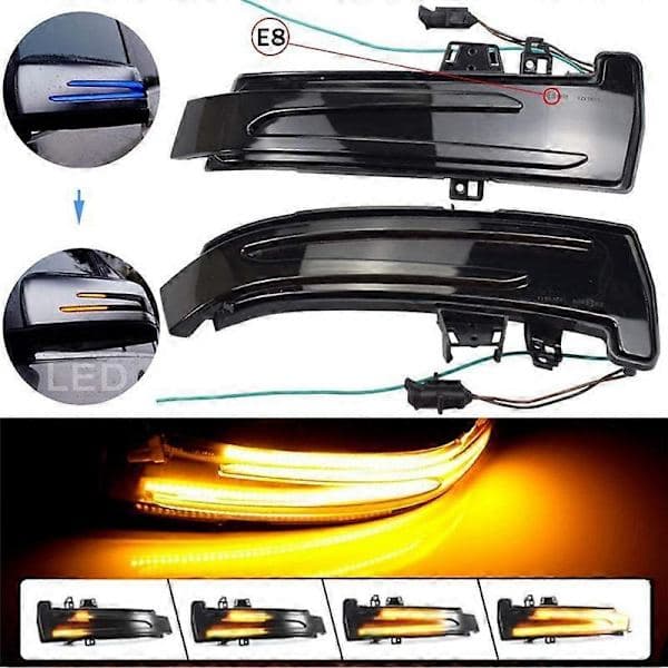 Dynamiske LED-blinklys til sidespejle, sekventiel blinkende til A//E/S/CLA/GLA// Klasse W176 W246 W204