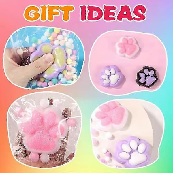 DIY Squishy-pysselset för barn - 500 ml AB-flytande silikon, 6 återanvändbara formar för mjuka, långsamt återfjädrande skapelser