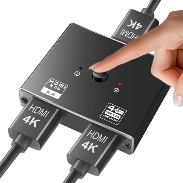 HDMI 2.0 Switch 2 ind 1 ud 4K HDMI Splitter 1 ind 2 ud