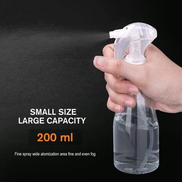 Tomma sprayflaskor (200 ml), set om 3, klar plast, för hårstyling, växter och vattendimma – Fei Yu
