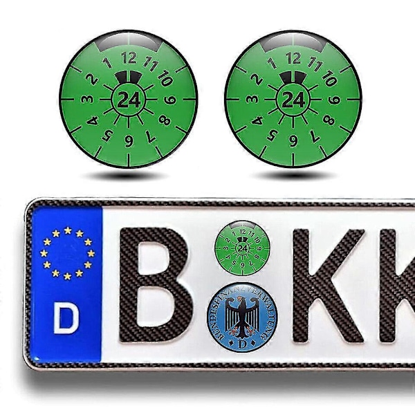 2 st 3D gel klistermärken registreringsskylt försegling emblem, TUV plack dekaler -GSLA 26