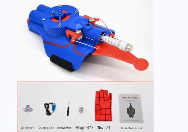 Spiderman Web Shooters Leker Spider Man Lærer Cosplay Peter Parker Tilbehør Rekvisitter Hansker For Barn blue