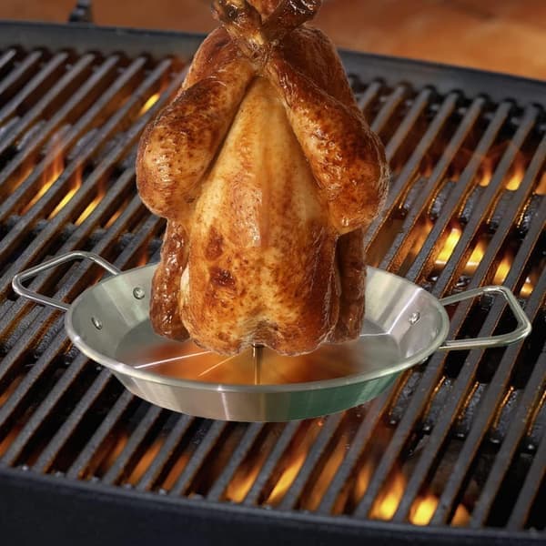 Grillrist i rustfrit stål, lodret spyd til grillning