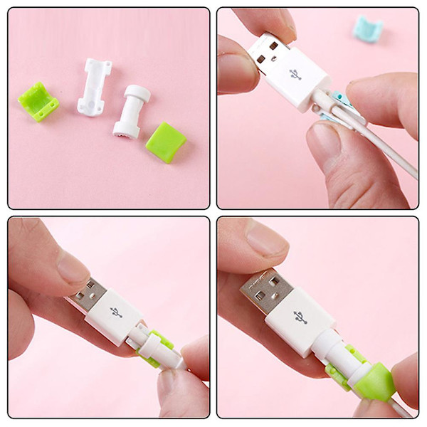 USB-kabelskydd Mjukt Silikon USB-kabelhylsa Laddningskabelskydd